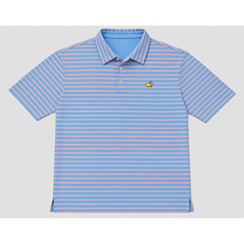 Masters Tech Augusta National Logo Striped Stretch Polo Shirt Men’s Size 2XL